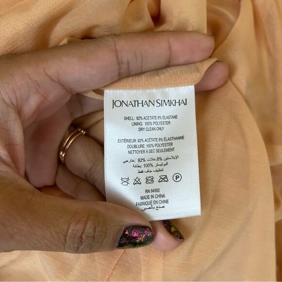 Jonathan Simkhai Roxi Draped Jersey Dress NWT - Picture 9 of 11